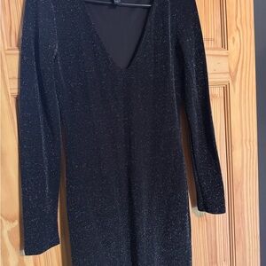 Elegant Black Glitter Dress